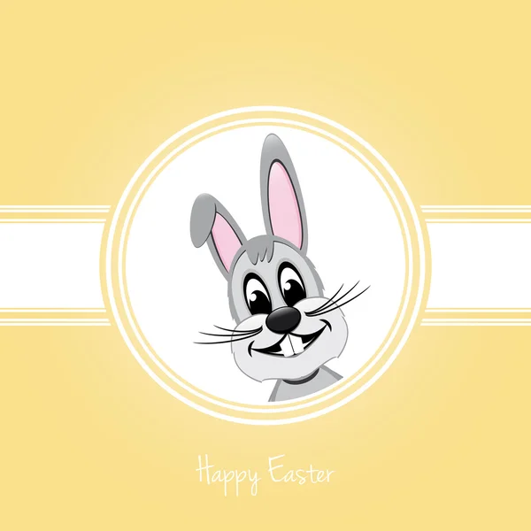 Happy easter gray bunny — Stock Vector