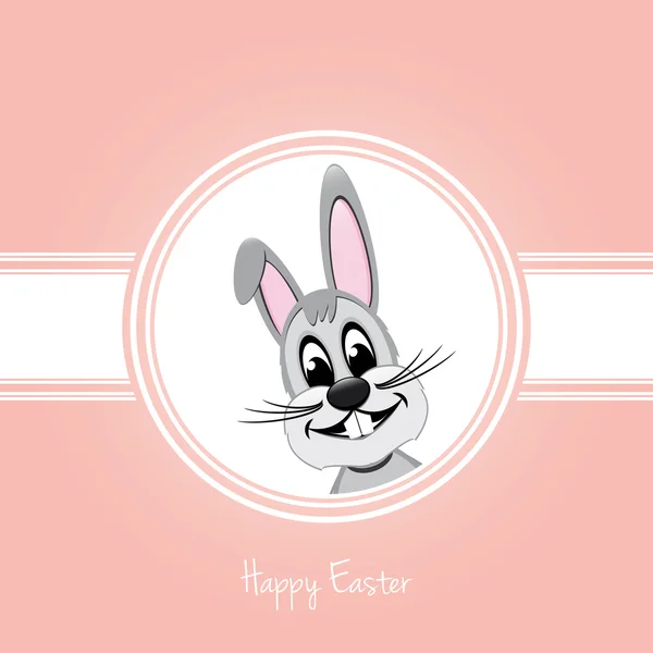 Heureux lapin gris de Pâques — Image vectorielle