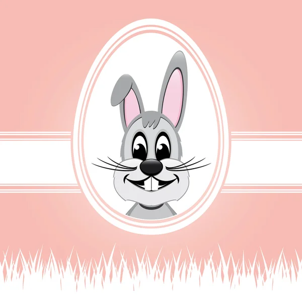 Feliz Páscoa coelho ovo branco — Vetor de Stock