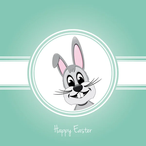 Happy easter gray bunny — Stock Vector