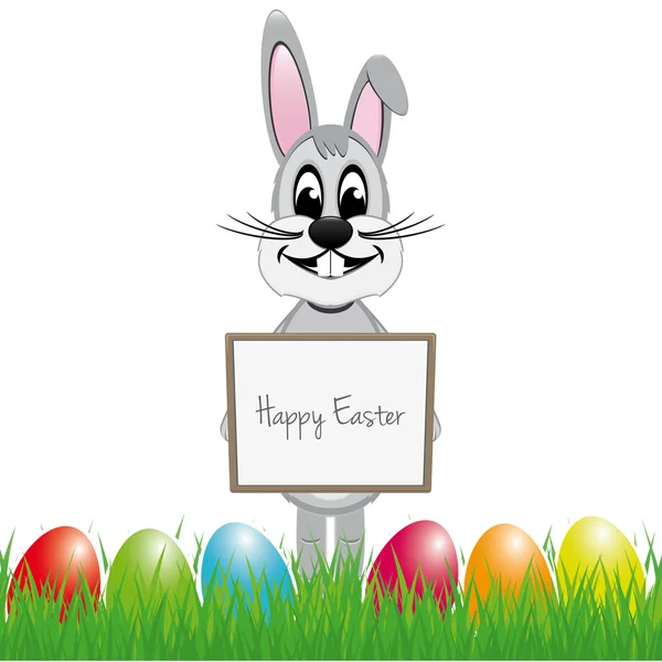 Paskalya tavşanı tabela renkli yumurta