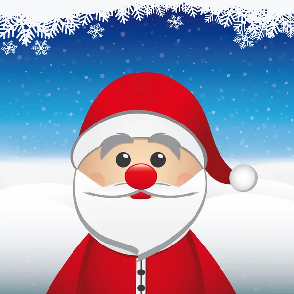 Santa Claus winterliche Schneelandschaft — Stockfoto
