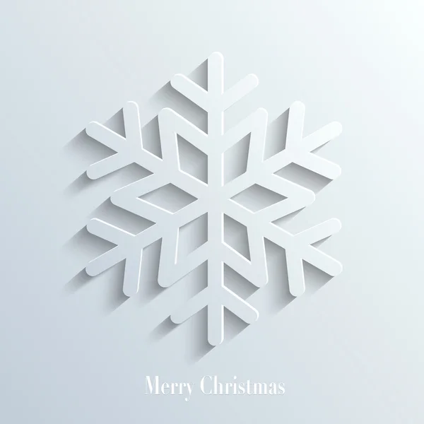 Snowflake with shadow merry christmas — Stock Photo, Image