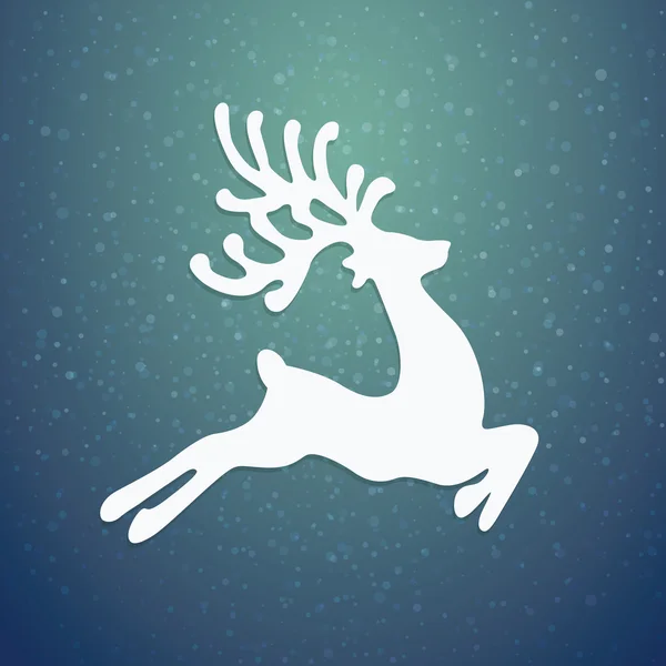 Reindeer winter background — Stock Photo, Image