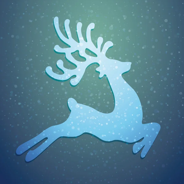 Reindeer winter background — Stock Photo, Image