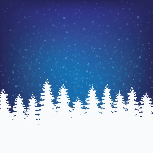 Winter achtergrond bomen en hemel — Stockfoto