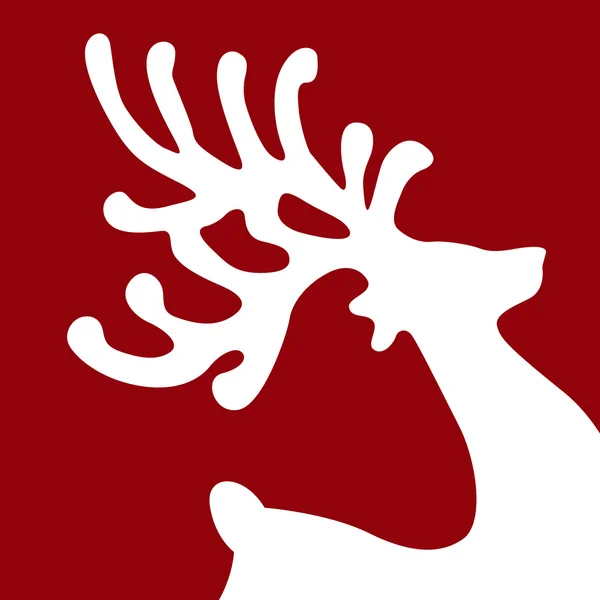 Reindeer red background — Stock Photo, Image