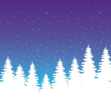 Kış arka plan ağaç ve gökyüzü