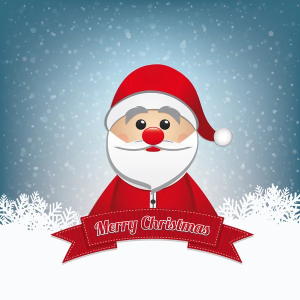 Санта Клаус зимнее веселое Рождество — стоковый вектор