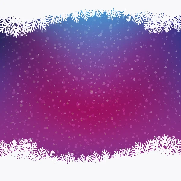 พื้นหลังหิมะฤดูหนาวที่มีสีสัน — ภาพเวกเตอร์สต็อก