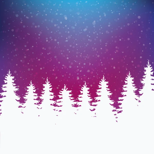 Colorful winter snowy background — Stock Vector