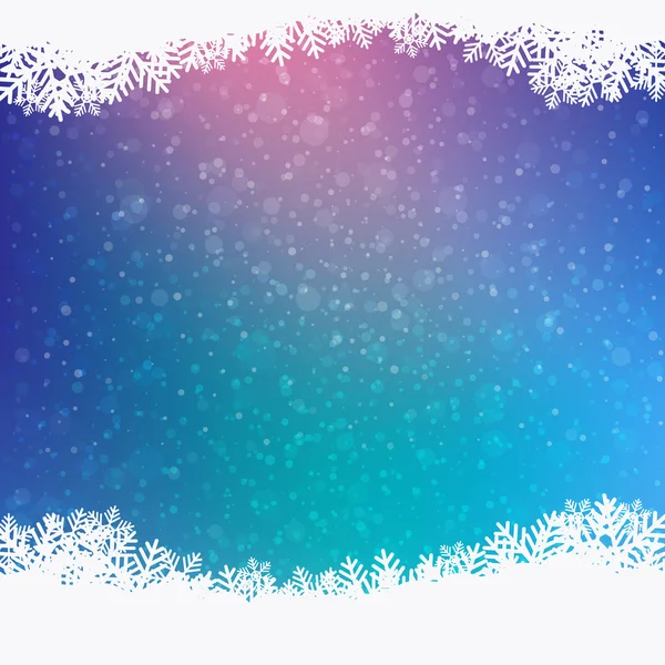 Fondo nevado de invierno — Vector de stock