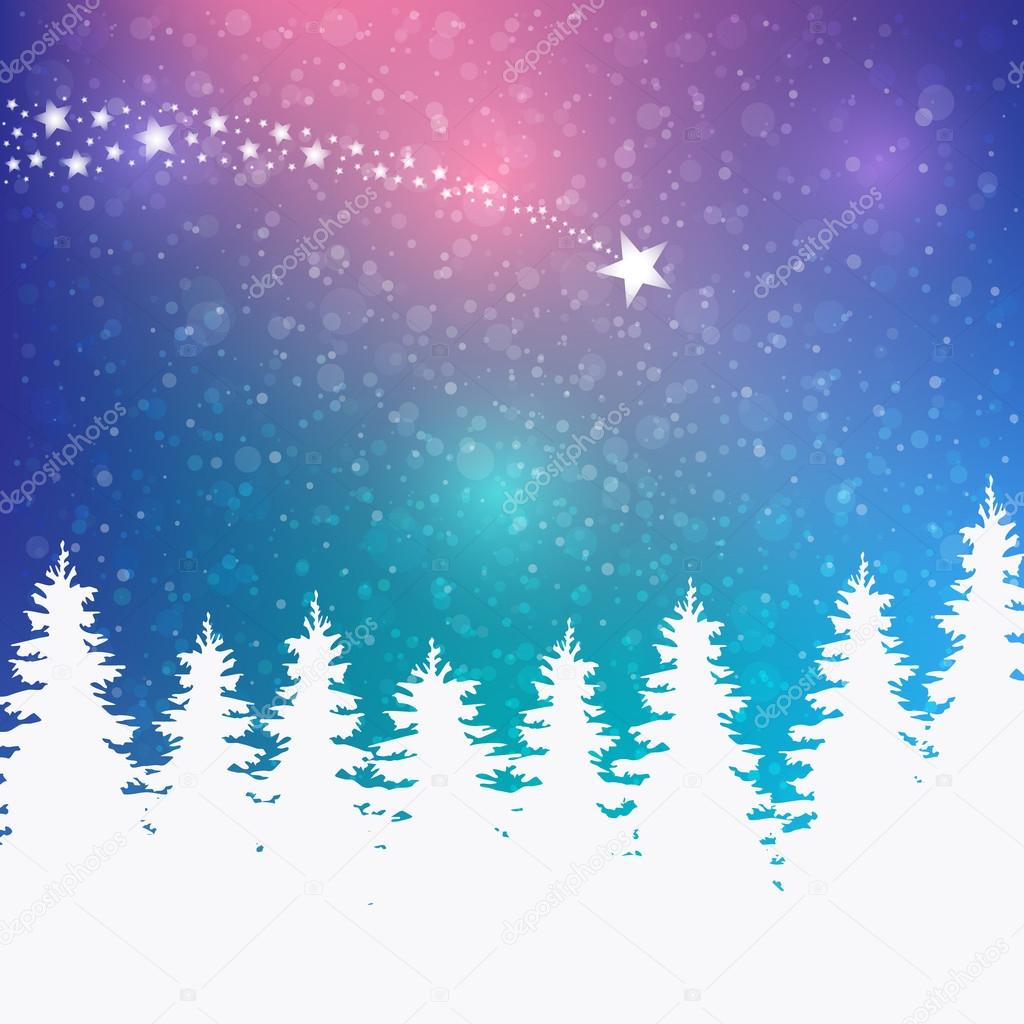 winter colorful snowy background