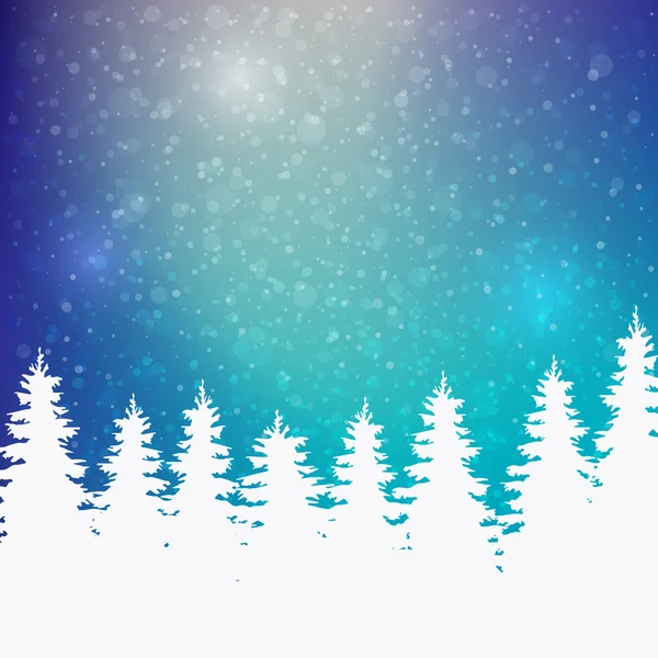 Winter snowy background — Stock Vector