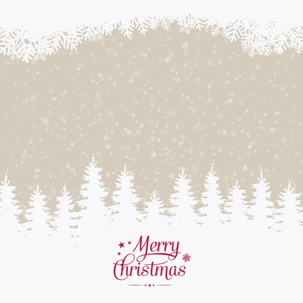Merry christmas winter snowy background — Stock Vector