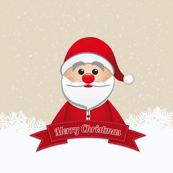 Santa claus winter merry christmas — Stock Vector