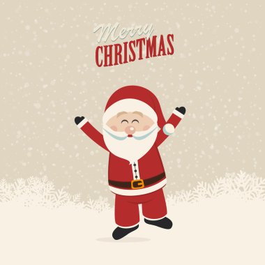 Noel Baba mutlu dalga ve atlama