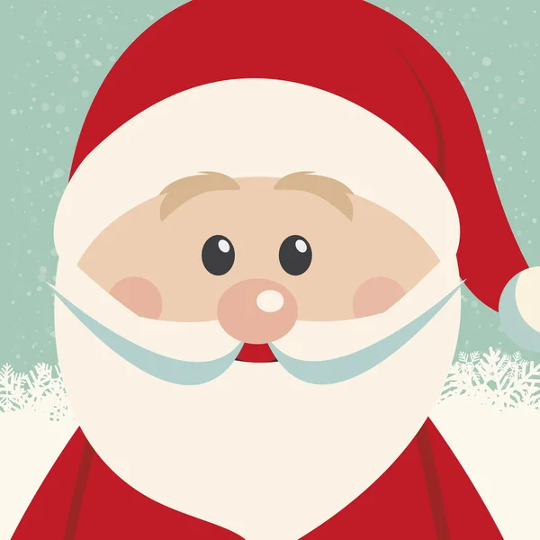 Santa claus besneeuwde achtergrond — Stockvector