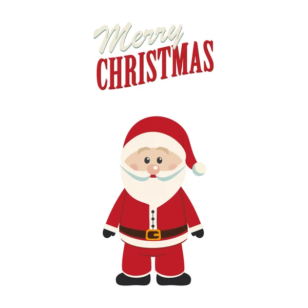 Santa Claus feliz Navidad aislado — Vector de stock