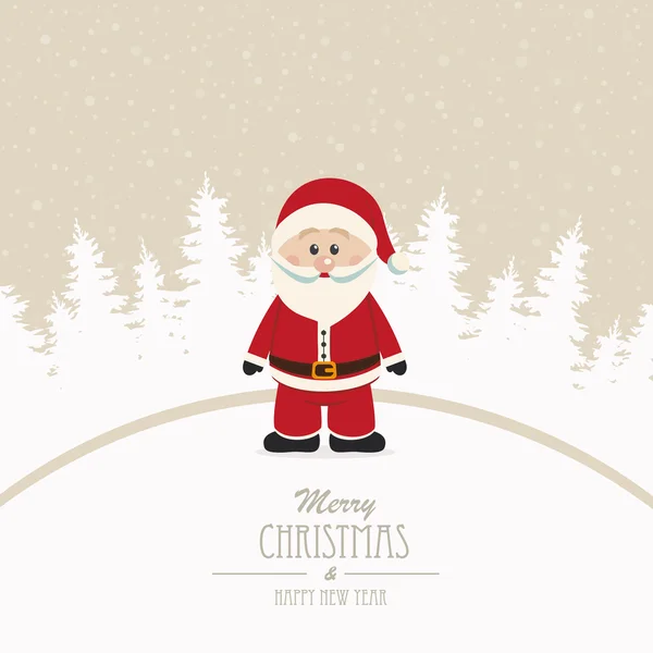 Santa merry christmas winter achtergrond — Stockvector