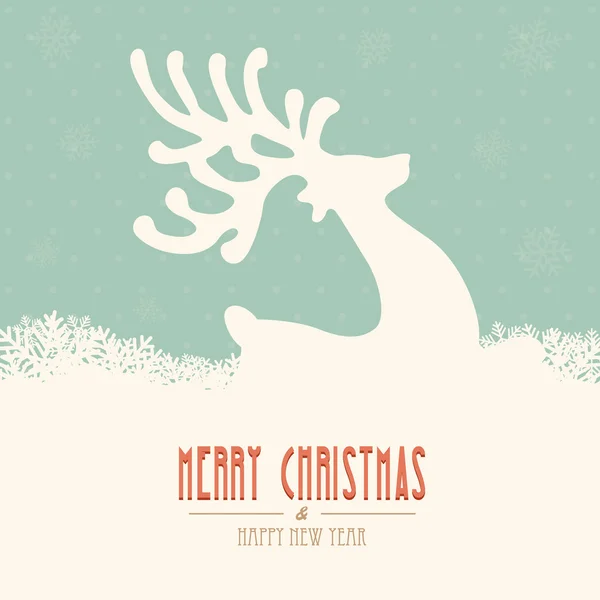 驯鹿圣诞快乐 — 图库矢量图片