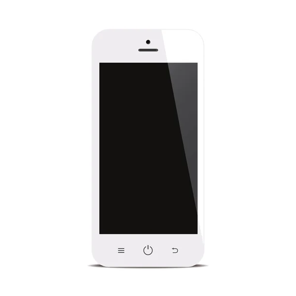 Smartphone with black screen on white background — Stock Vector