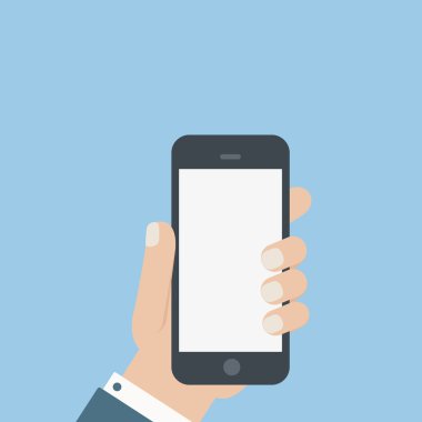 Daire boş telefon tutmak el
