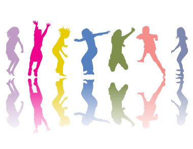 renkli silhouettes