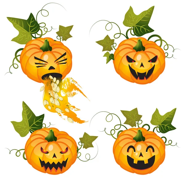 Conjunto de calabaza Halloween — Archivo Imágenes Vectoriales