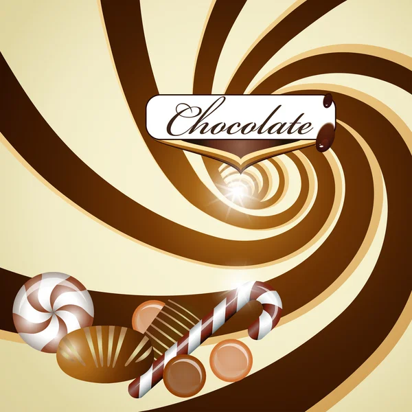 Fondo de chocolate Vector de stock