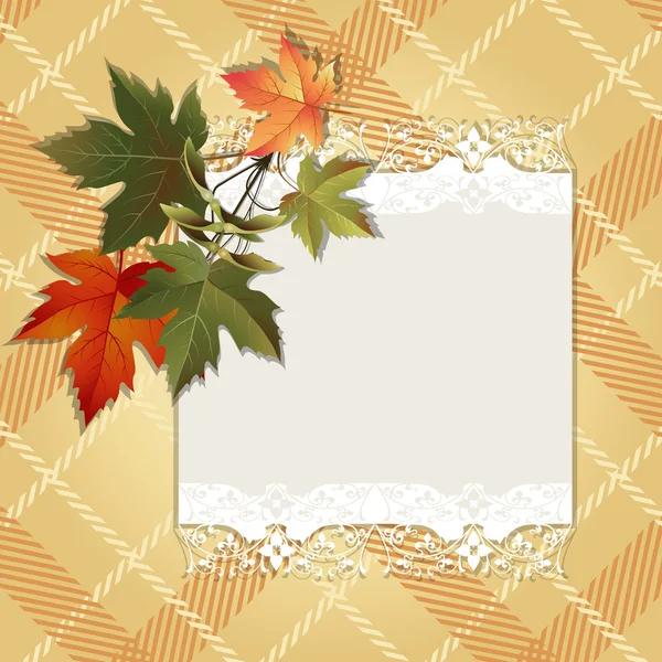 Fondo de otoño con hojas coloridas — Vector de stock