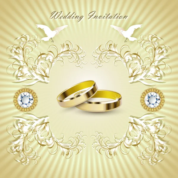 romantik düğün davetiye kartı