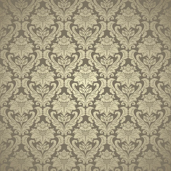 Mooie naadloze wallpaper met florale ornament — Stockvector