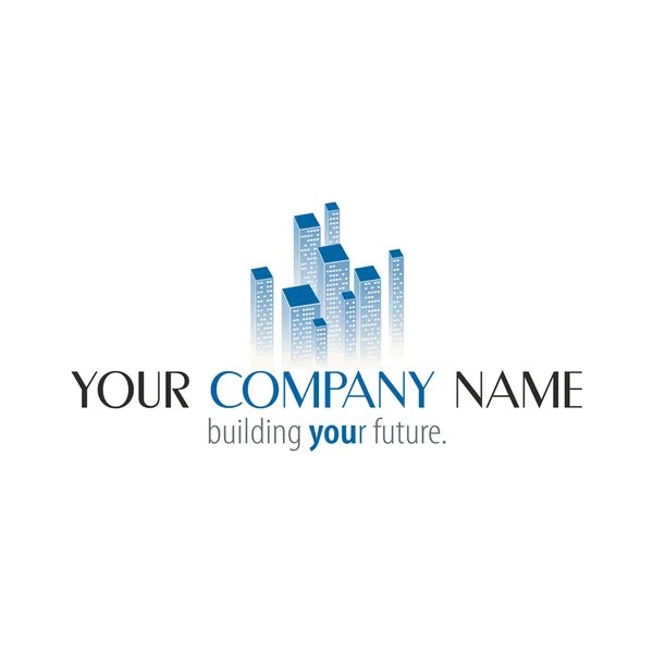 Inmobiliaria logo empresa — Vector de stock