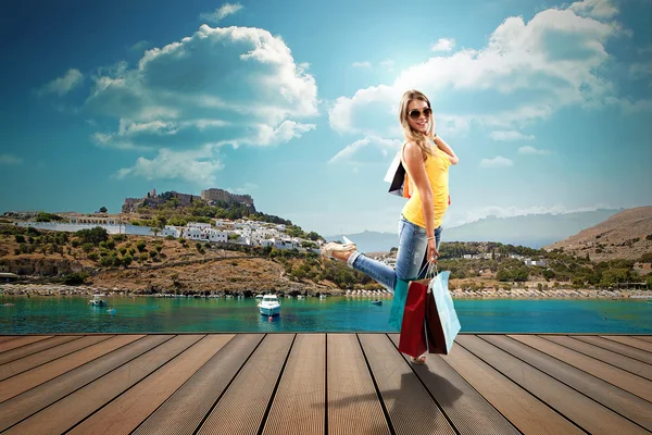 Girl in vacation — Stock Photo, Image