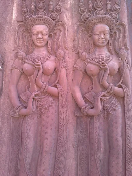 Bayon Relief Skulptur kambodschanischen Kunst — Stockfoto