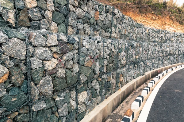Duvar taş toprak kaymaları — Stok fotoğraf