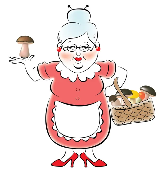 Illustration of grandmother — Stock Vector