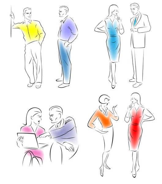 resimde conversing karakterler.