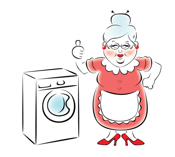 Büyükannem yeni bir çamaşır makinesi satın aldı..