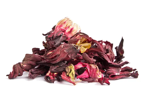 ebegümeci yaprakları beyaz zemin üzerine kurutulmuş