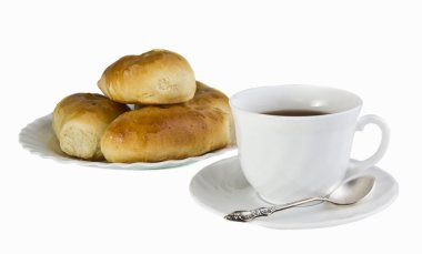 bir tabak ve çay köftesi.