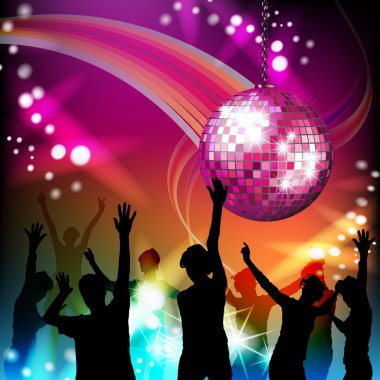 disko topu ve silhouettes
