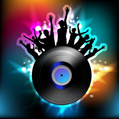 disko topu ve silhouettes