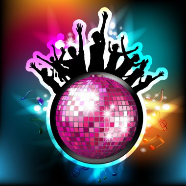 disko topu ve silhouettes