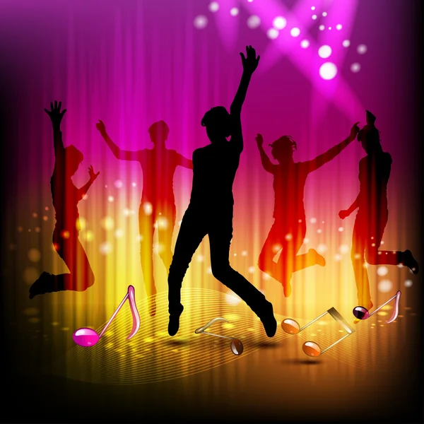 Dansen silhouetten — Stockvector