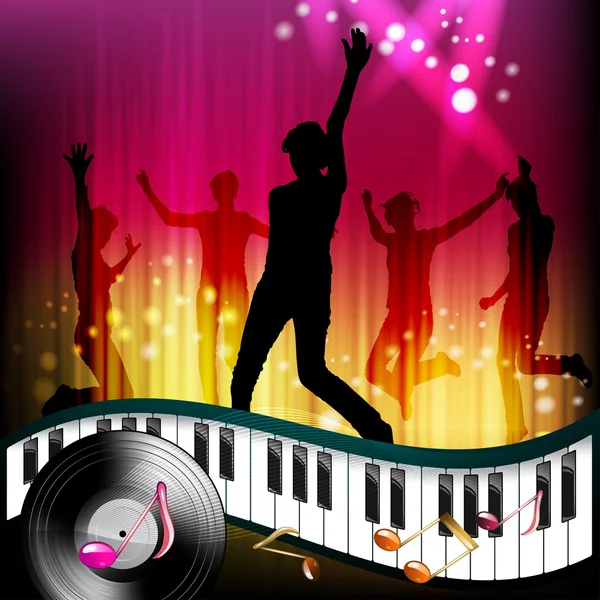 Dansen silhouetten — Stockvector