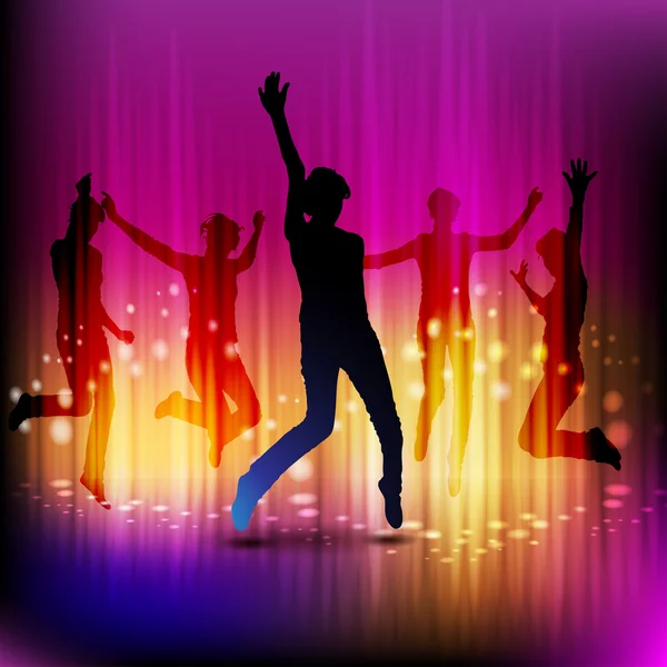 Dansen silhouetten — Stockvector