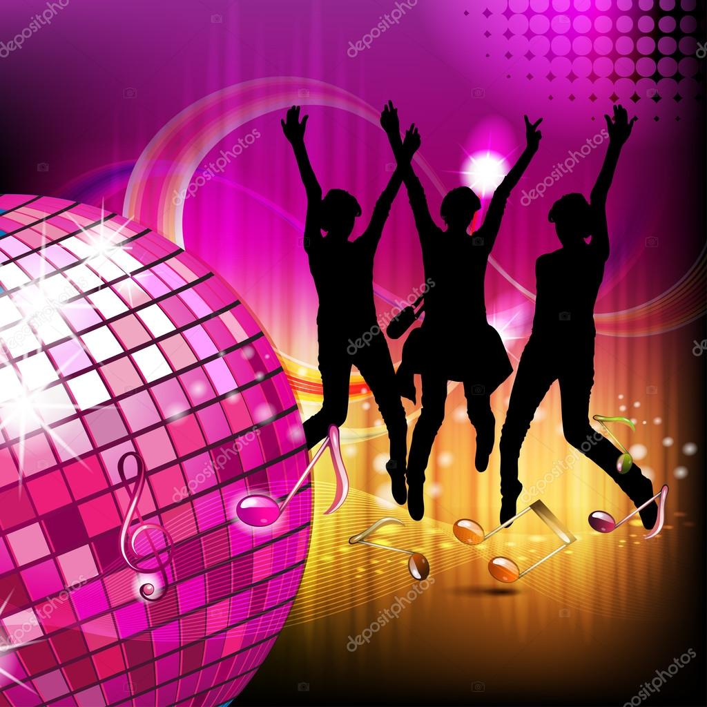 Musical notes with disco ball Stock Vector Image by ©Merlinul #12752845