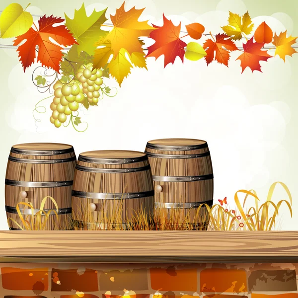 Baril de bois pour le vin — Image vectorielle